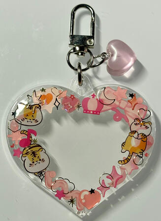 pink theme with hearts and tigers